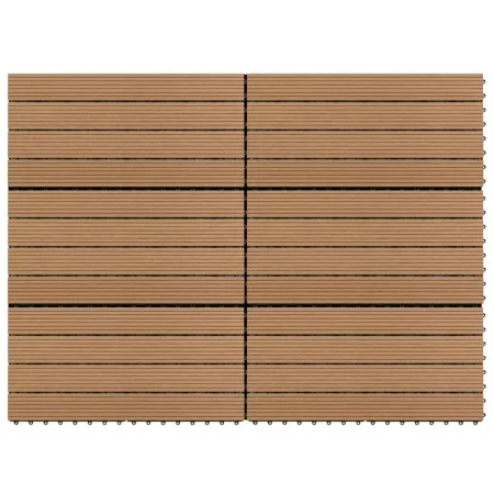 Baldosas de porche 6 uds WPC marrón 60x30 cm 1,08 m² de vidaXL, Suelos y moquetas - Ref: Foro24-149028, Precio: 76,70 €, Desc...