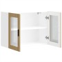 Armario de pared para cocina puerta cristal Porto roble sonoma de , Armarios de cocina - Ref: Foro24-854090, Precio: 90,13 €,...