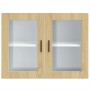 Armario de pared para cocina puerta cristal Porto roble sonoma de , Armarios de cocina - Ref: Foro24-854090, Precio: 90,13 €,...