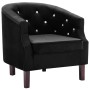 Sillón de terciopelo negro en Sillones | Comprar online en Foru.es