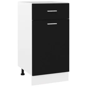 Armario bajo cajón cocina madera ingeniería negro 40x46x81,5cm de vidaXL, Armarios de cocina - Ref: Foro24-801213, Precio: 66...
