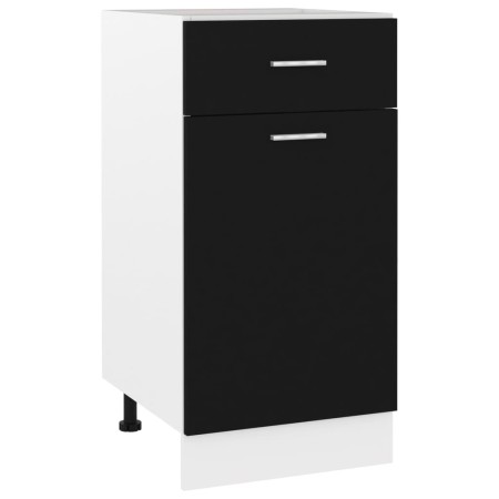 Armario bajo cajón cocina madera ingeniería negro 40x46x81,5cm de vidaXL, Armarios de cocina - Ref: Foro24-801213, Precio: 68...