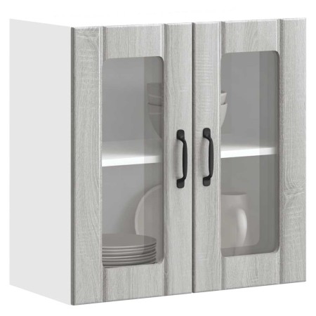 Armario pared cocina puerta de cristal Lucca sonoma gris de , Armarios de cocina - Ref: Foro24-853913, Precio: 68,61 €, Descu...