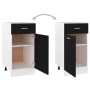 Armario bajo cajón cocina madera ingeniería negro 40x46x81,5cm de vidaXL, Armarios de cocina - Ref: Foro24-801213, Precio: 68...