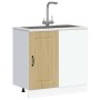 Mueble bajo de cocina Kalmar madera ingeniería de roble sonoma de , Armarios de cocina - Ref: Foro24-854321, Precio: 81,26 €,...