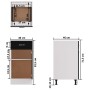 Armario bajo cajón cocina madera ingeniería negro 40x46x81,5cm de vidaXL, Armarios de cocina - Ref: Foro24-801213, Precio: 68...
