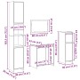 Juego muebles de baño 4 pzas madera contrachapada gris hormigón de , Muebles de baño - Ref: Foro24-3324849, Precio: 159,36 €,...