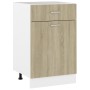 Armario inferior madera ingeniería roble ahumado 50x46x81,5 cm de vidaXL, Armarios de cocina - Ref: Foro24-801223, Precio: 78...