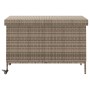 Caja almacenaje jardín ruedas ratán sintético gris 110x55x73cm de , Cajas de almacenaje para exteriores - Ref: Foro24-4103828...