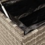 Caja almacenaje jardín ruedas ratán sintético gris 110x55x73cm de , Cajas de almacenaje para exteriores - Ref: Foro24-4103828...