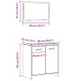 Armario de baño con espejo madera de ingeniería gris hormigón de , Muebles de baño - Ref: Foro24-856041, Precio: 61,13 €, Des...
