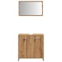 Mueble de baño con espejo de madera ingeniería roble artesanal de , Muebles de baño - Ref: Foro24-856043, Precio: 68,35 €, De...