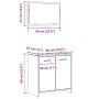 Mueble de baño con espejo de madera ingeniería roble artesanal de , Muebles de baño - Ref: Foro24-856043, Precio: 68,35 €, De...