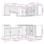 Mueble cocina Lucca blanco brillo 11 pzas madera contrachapada de , Armarios de cocina - Ref: Foro24-3314953, Precio: 787,47 ...