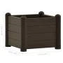 Arriate de jardín PP mocha 43x43x35 cm de vidaXL, Maceteros y jardineras - Ref: Foro24-313972, Precio: 53,94 €, Descuento: %