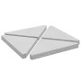 Placa de peso para sombrilla 4 uds granito gris triangular 14kg de , Bases para sombrillas - Ref: Foro24-3318585, Precio: 148...