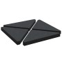 Placa de peso para sombrilla 4uds granito negro triangular 14kg de , Bases para sombrillas - Ref: Foro24-3318587, Precio: 159...