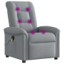 Sillón reclinable de masaje de tela gris claro de , Sillones - Ref: Foro24-4015626, Precio: 196,92 €, Descuento: %