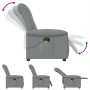 Sillón reclinable de masaje de tela gris claro de , Sillones - Ref: Foro24-4015626, Precio: 196,92 €, Descuento: %