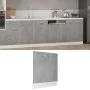 Panel para lavavajillas contrachapada gris hormigón 59,5x3x67cm de vidaXL, Armarios de cocina - Ref: Foro24-802566, Precio: 3...