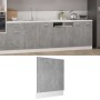 Panel para lavavajillas contrachapada gris hormigón 59,5x3x67cm de vidaXL, Armarios de cocina - Ref: Foro24-802566, Precio: 3...