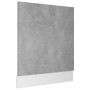 Panel para lavavajillas contrachapada gris hormigón 59,5x3x67cm de vidaXL, Armarios de cocina - Ref: Foro24-802566, Precio: 3...