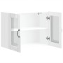Armario pared cocina puerta cristal Lucca blanca alto brillo de , Armarios de cocina - Ref: Foro24-853849, Precio: 97,93 €, D...