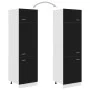 Armario de frigorífico madera contrachapada negro 60x57x207 cm de vidaXL, Armarios de cocina - Ref: Foro24-802539, Precio: 14...