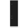 Armario de frigorífico madera contrachapada negro 60x57x207 cm de vidaXL, Armarios de cocina - Ref: Foro24-802539, Precio: 14...