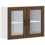 Armario pared cocina puerta de cristal Lucca roble marrón de , Armarios de cocina - Ref: Foro24-853854, Precio: 84,43 €, Desc...