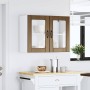 Armario pared cocina puerta de cristal Lucca roble marrón de , Armarios de cocina - Ref: Foro24-853854, Precio: 84,43 €, Desc...