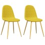 Sillas de comedor 2 uds terciopelo amarillo mostaza en Sillas de comedor | Comprar online en Foru.es