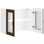 Armario pared cocina puerta de cristal Lucca roble marrón de , Armarios de cocina - Ref: Foro24-853854, Precio: 84,43 €, Desc...