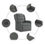 Sillón reclinable de tela gris oscuro de , Sillones - Ref: Foro24-4015597, Precio: 194,33 €, Descuento: %