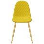 Sillas de comedor 2 uds terciopelo amarillo mostaza en Sillas de comedor | Comprar online en Foru.es