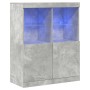 Aparador de madera contrachapada gris hormigón 81x37x100 cm de , Taquillas y armarios de almacenamiento - Ref: Foro24-3318620...