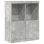 Aparador de madera contrachapada gris hormigón 81x37x100 cm de , Taquillas y armarios de almacenamiento - Ref: Foro24-3318620...