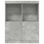 Aparador de madera contrachapada gris hormigón 81x37x100 cm de , Taquillas y armarios de almacenamiento - Ref: Foro24-3318620...