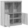 Aparador madera de ingeniería gris sonoma 81x37x100 cm de , Taquillas y armarios de almacenamiento - Ref: Foro24-3318622, Pre...