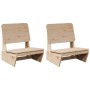Sillas de jardín 2 uds madera maciza pino 60x64x70,5 cm de , Sillas de jardín - Ref: Foro24-859312, Precio: 120,60 €, Descuen...