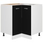 Armario inferior de esquina madera negro 75,5x75,5x81,5 cm de vidaXL, Armarios de cocina - Ref: Foro24-802490, Precio: 108,21...