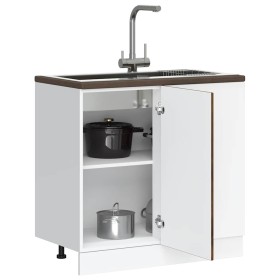 Mueble bajo para fregadero de madera ingeniería roble ahumado de , Armarios de cocina - Ref: Foro24-854293, Precio: 80,21 €, ...