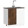 Mueble bajo para fregadero de madera ingeniería roble ahumado de , Armarios de cocina - Ref: Foro24-854293, Precio: 80,21 €, ...