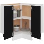 Armario inferior de esquina madera negro 75,5x75,5x81,5 cm de vidaXL, Armarios de cocina - Ref: Foro24-802490, Precio: 108,21...
