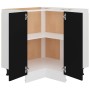 Armario inferior de esquina madera negro 75,5x75,5x81,5 cm de vidaXL, Armarios de cocina - Ref: Foro24-802490, Precio: 108,21...