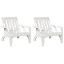 Sillas de jardín adirondack 2 uds blanco 75x77x77 cm de , Sillas de jardín - Ref: Foro24-859333, Precio: 149,10 €, Descuento: %