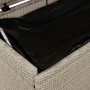 Baúl jardín con ruedas gris claro 160x55x75 cm ratán sintético de , Cajas de almacenaje para exteriores - Ref: Foro24-4103835...
