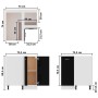 Armario inferior de esquina madera negro 75,5x75,5x81,5 cm de vidaXL, Armarios de cocina - Ref: Foro24-802490, Precio: 108,21...