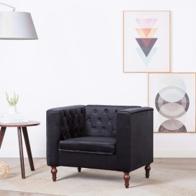 Sillón de terciopelo negro en Sillones | Comprar online en Foru.es