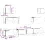 Conjunto de mueble de TV 7 piezas montado la pared madera vieja de , Muebles TV - Ref: Foro24-3329211, Precio: 236,63 €, Desc...